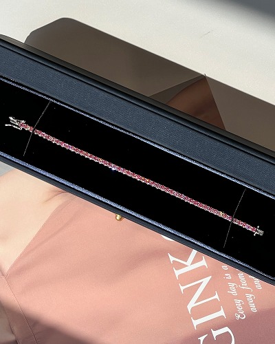 [ ONLY ONE ] Pink Diamond Tennis Bracelet