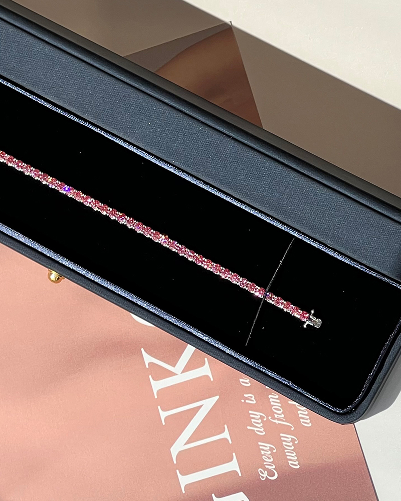 [ ONLY ONE ] Pink Diamond Tennis Bracelet