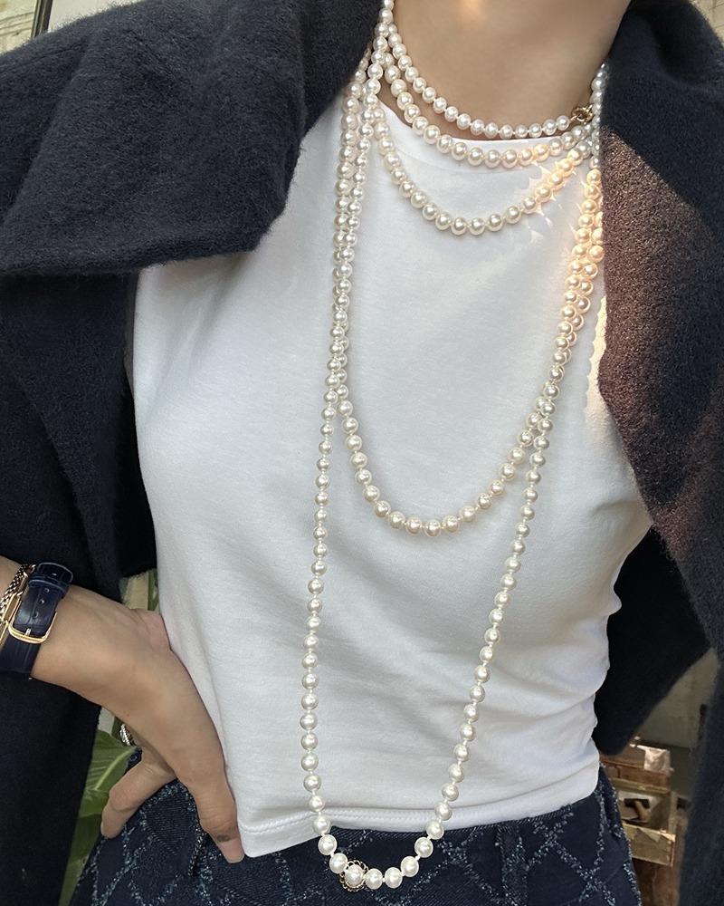 Pearl Beads Necklcae styling